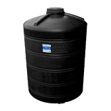 Емкость цилиндрическая вертикальная 2000 литров (черная) АКВАПЛАСТ