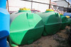 Емкость 2000 литров цилиндрическая горизонтальная (зеленая) KSC