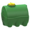 Емкость 2000 литров цилиндрическая горизонтальная (зеленая) KSC