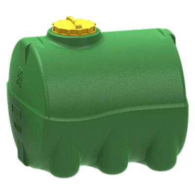 Емкость 3000 литров цилиндрическая горизонтальная (зеленая) KSC