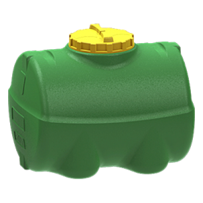 Емкость 500 литров цилиндрическая горизонтальная (зеленая) KSC