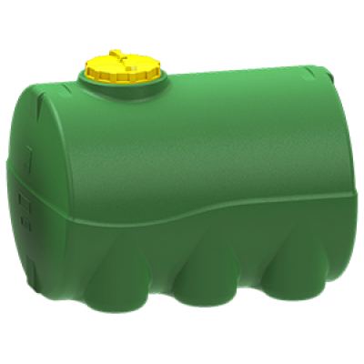 Емкость 5000 литров цилиндрическая горизонтальная (зеленая) KSC